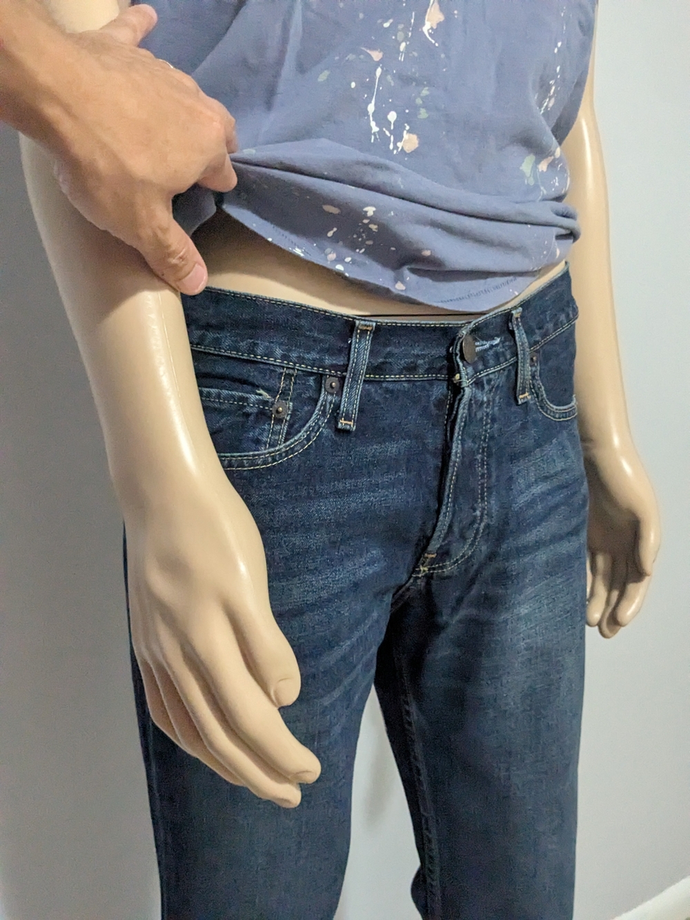 Men's Classic Dark Blue Jeans
